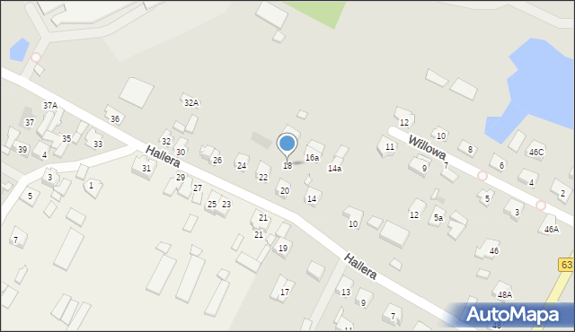 Radzymin, Hallera Józefa, gen., 18, mapa Radzymin