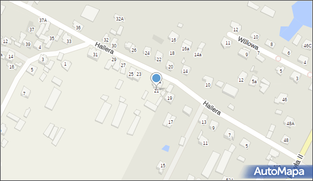 Radzymin, Hallera Józefa, gen., 21, mapa Radzymin