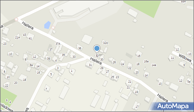 Radzymin, Hallera Józefa, gen., 32, mapa Radzymin