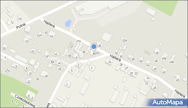 Radzymin, Hallera Józefa, gen., 33, mapa Radzymin