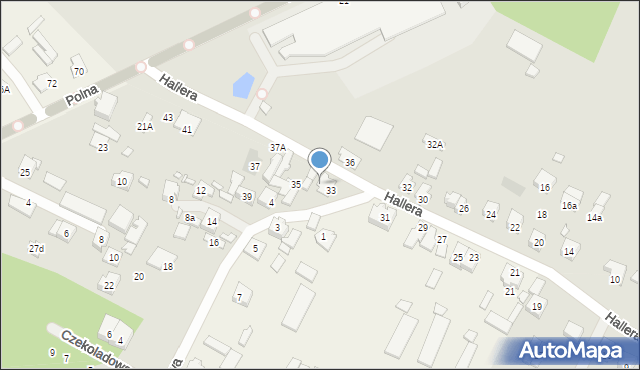 Radzymin, Hallera Józefa, gen., 33b, mapa Radzymin