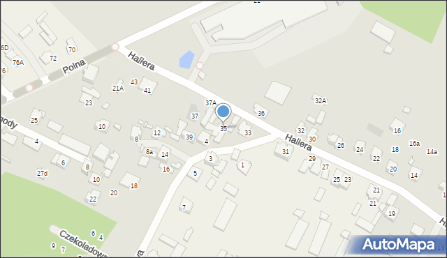 Radzymin, Hallera Józefa, gen., 35, mapa Radzymin