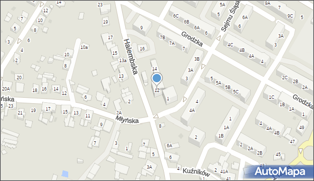 Ruda Śląska, Halembska, 12, mapa Rudy Śląskiej