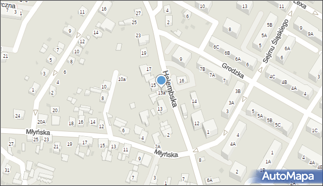 Ruda Śląska, Halembska, 13a, mapa Rudy Śląskiej