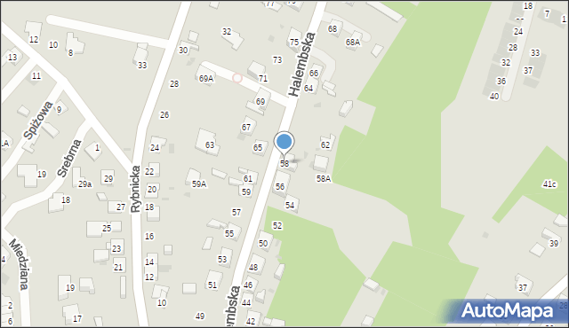 Ruda Śląska, Halembska, 58, mapa Rudy Śląskiej
