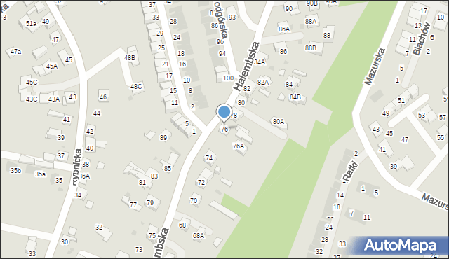 Ruda Śląska, Halembska, 76, mapa Rudy Śląskiej