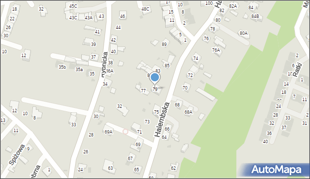 Ruda Śląska, Halembska, 79, mapa Rudy Śląskiej