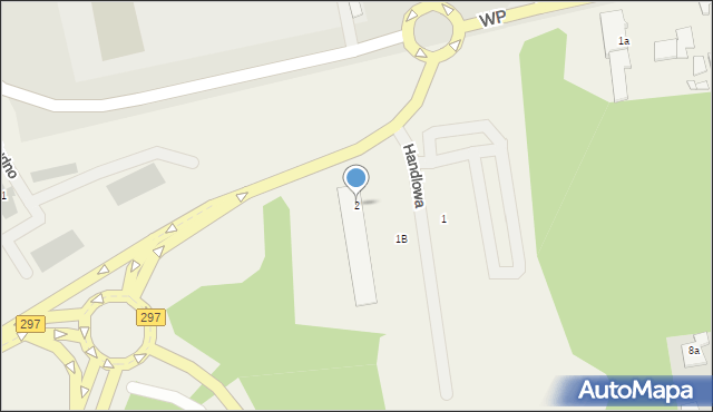 Rudno, Handlowa, 2, mapa Rudno