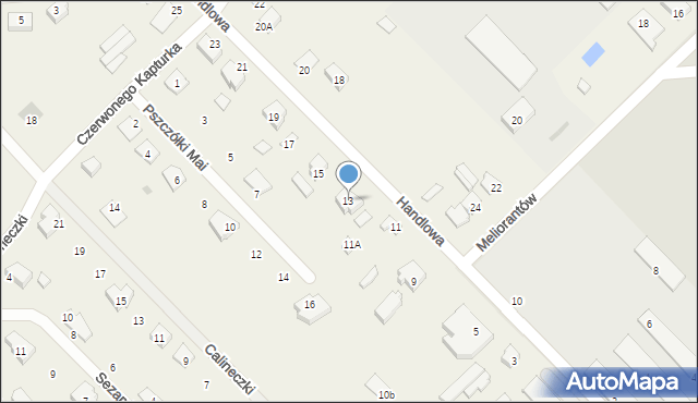 Rybienko Nowe, Handlowa, 13, mapa Rybienko Nowe