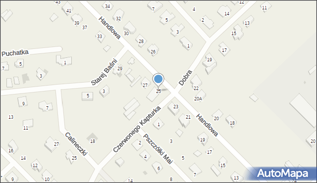 Rybienko Nowe, Handlowa, 25, mapa Rybienko Nowe