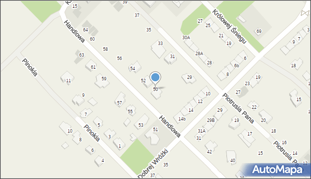 Rybienko Nowe, Handlowa, 50, mapa Rybienko Nowe