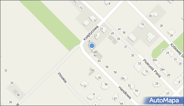 Rybienko Nowe, Handlowa, 66, mapa Rybienko Nowe