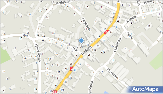 Sępólno Krajeńskie, Hallera Józefa, gen., 26, mapa Sępólno Krajeńskie