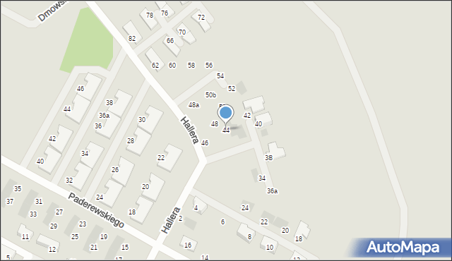 Siechnice, Hallera Józefa, gen., 44, mapa Siechnice