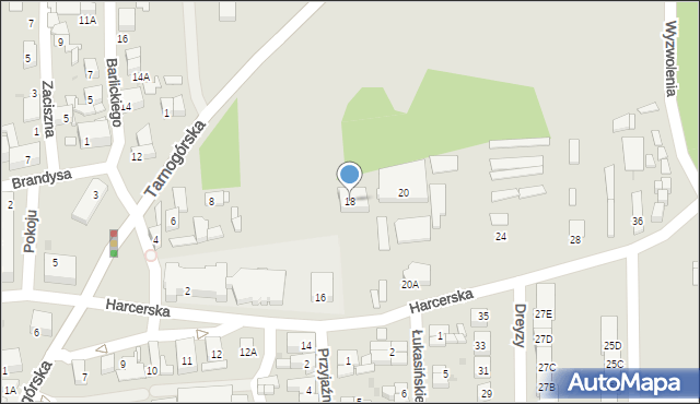 Siemianowice Śląskie, Harcerska, 18, mapa Siemianowice Śląskie