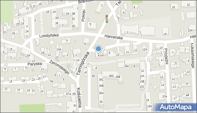 Siemianowice Śląskie, Harcerska, 7, mapa Siemianowice Śląskie