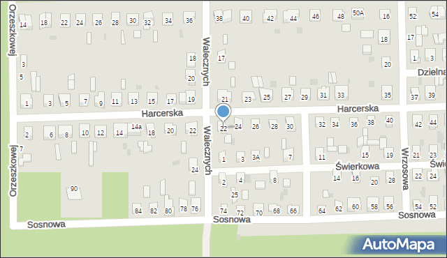 Skarżysko-Kamienna, Harcerska, 22, mapa Skarżysko-Kamienna