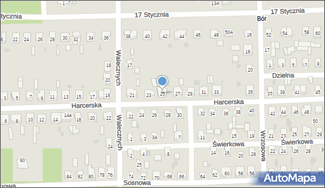 Skarżysko-Kamienna, Harcerska, 25, mapa Skarżysko-Kamienna