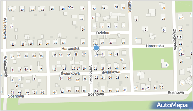 Skarżysko-Kamienna, Harcerska, 42, mapa Skarżysko-Kamienna