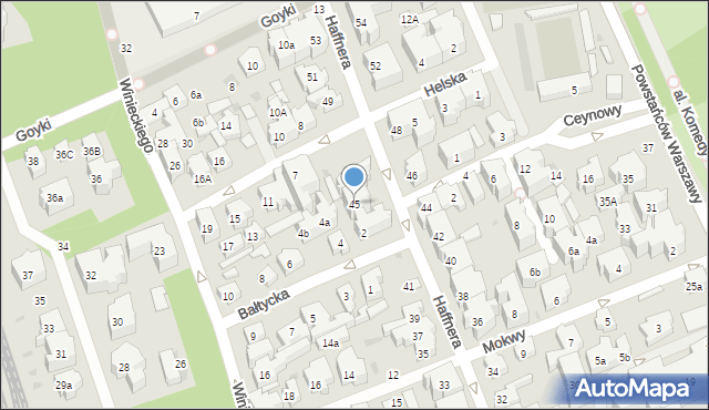 Sopot, Haffnera Jana Jerzego, 45, mapa Sopotu