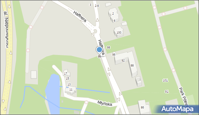 Sopot, Haffnera Jana Jerzego, 85b, mapa Sopotu