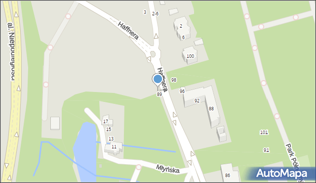 Sopot, Haffnera Jana Jerzego, 85c, mapa Sopotu