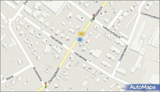 Środa Wielkopolska, Harcerska, 12, mapa Środa Wielkopolska