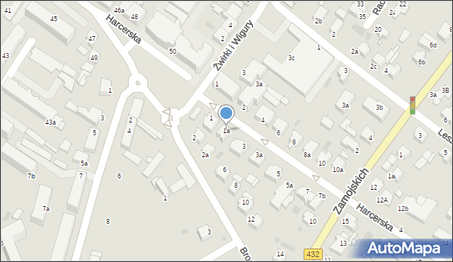Środa Wielkopolska, Harcerska, 1a, mapa Środa Wielkopolska