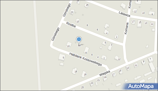 Stalowa Wola, Habdank Kossowskiego Witolda, 8a, mapa Stalowa Wola