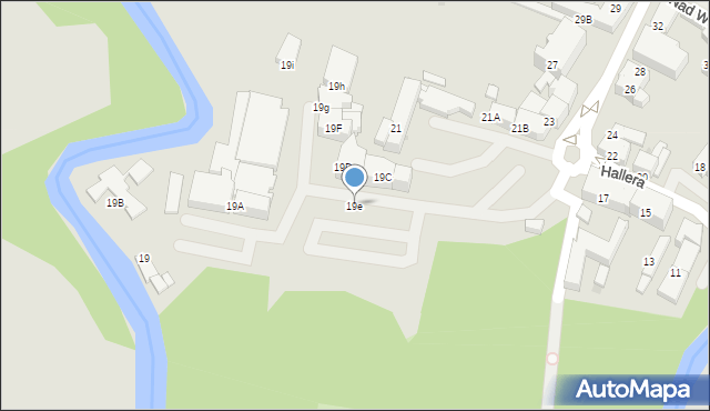 Starogard Gdański, Hallera Józefa, gen., 19e, mapa Starogard Gdański
