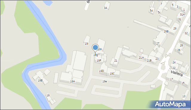 Starogard Gdański, Hallera Józefa, gen., 19g, mapa Starogard Gdański