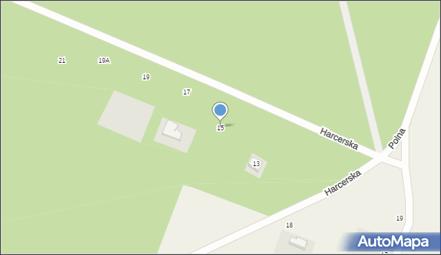 Stęszewko, Harcerska, 15, mapa Stęszewko