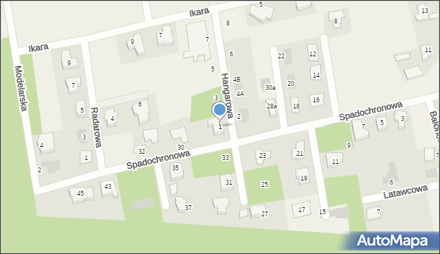 Strzyżewice, Hangarowa, 1, mapa Strzyżewice