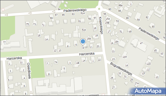 Sulejówek, Harcerska, 4, mapa Sulejówek