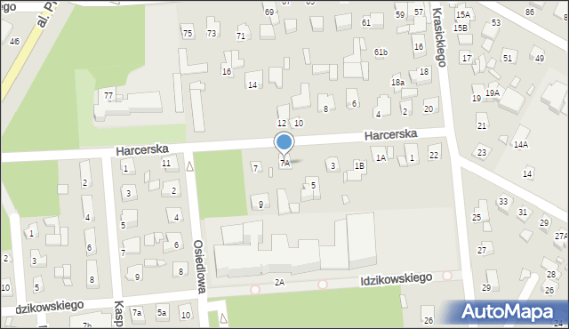 Sulejówek, Harcerska, 7A, mapa Sulejówek