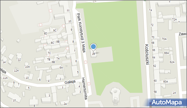 Suwałki, Hamerszmita Kazimierza Aleksandra, ks., 16, mapa Suwałk