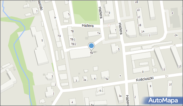 Świecie, Hallera Józefa, gen., 5a, mapa Świecie