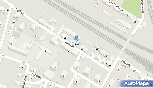 Świętochłowice, Hajduki, 17a, mapa Świętochłowice