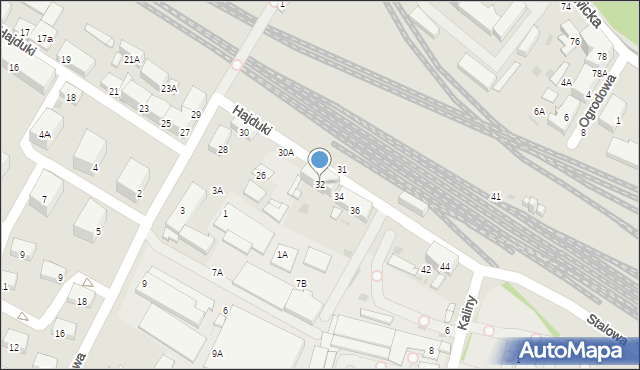 Świętochłowice, Hajduki, 32, mapa Świętochłowice