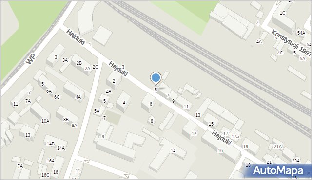 Świętochłowice, Hajduki, 5, mapa Świętochłowice