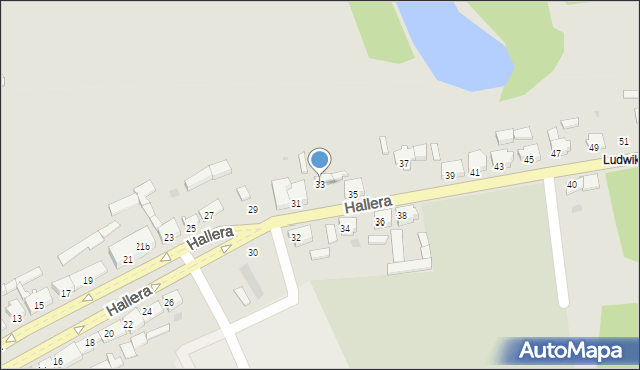 Szamocin, Hallera Józefa, gen., 33, mapa Szamocin