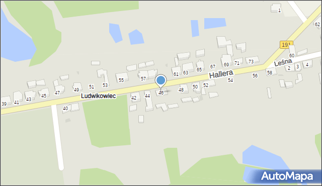 Szamocin, Hallera Józefa, gen., 46, mapa Szamocin