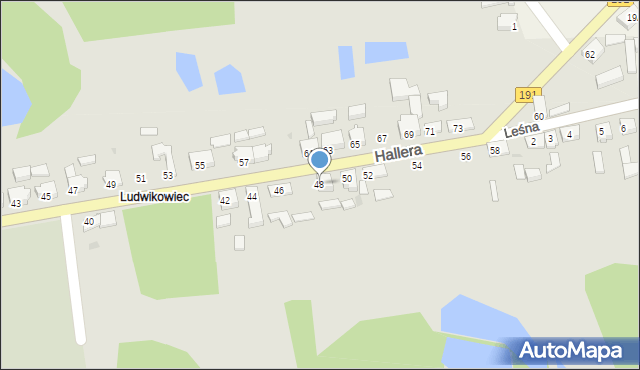 Szamocin, Hallera Józefa, gen., 48, mapa Szamocin