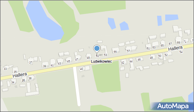 Szamocin, Hallera Józefa, gen., 51, mapa Szamocin