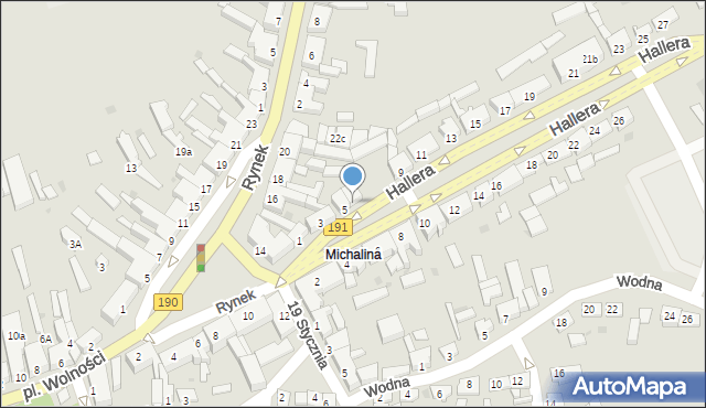 Szamocin, Hallera Józefa, gen., 7, mapa Szamocin