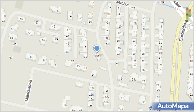 Szczecin, Harnasiów, 10a, mapa Szczecina