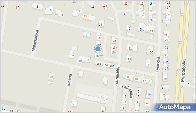 Szczecin, Harnasiów, 16f, mapa Szczecina