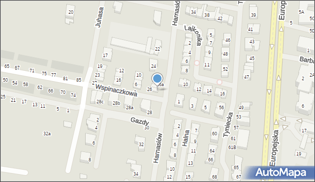 Szczecin, Harnasiów, 26c, mapa Szczecina