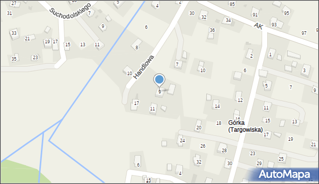 Targowiska, Handlowa, 9, mapa Targowiska