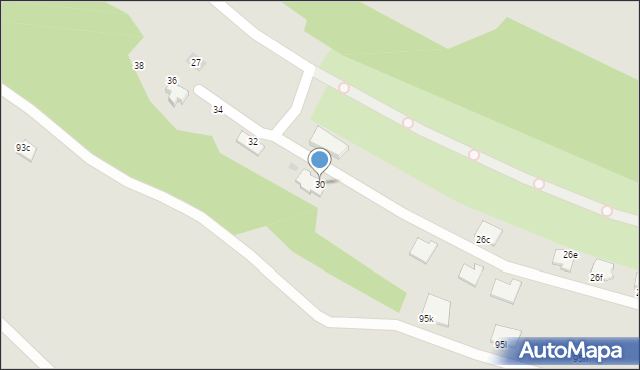Tarnów, Hanausek Stefanii, 30, mapa Tarnów